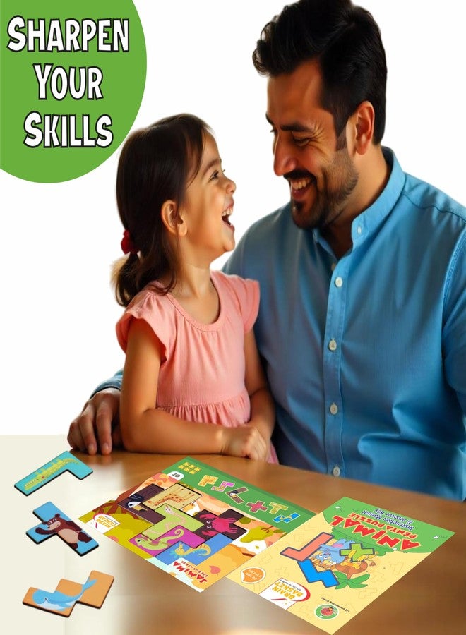 BRAIN BASKET Animal Penta Puzzle - Fun Animal Block Puzzle for Kids | Farm and Wild Animals Block Game Set, Jigsaw Educational Puzzle Game, Ages 2 to 8 Years| Puzzle & Scrabble Game for Kids - Image 4